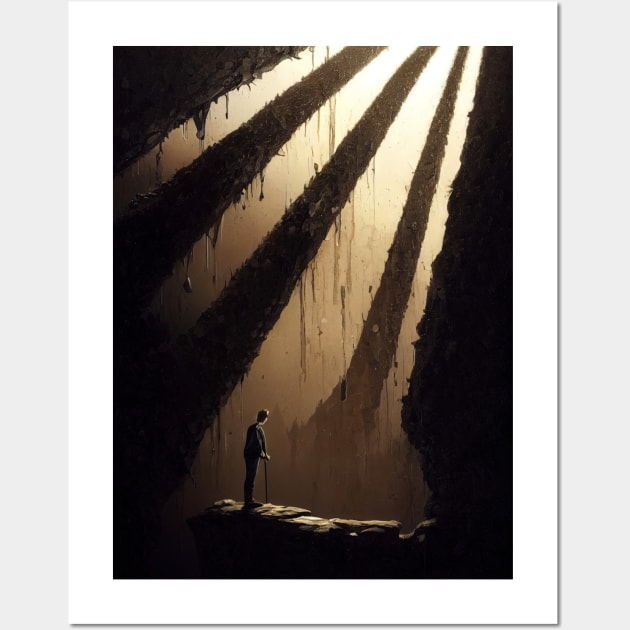 Lone man goes adventure Wall Art by DyeruArt